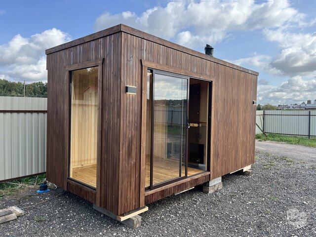 Pirtis sauna 5x2,5 su termo mediena
