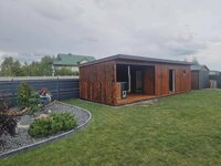 Pirtis sauna su terasa ir stogine