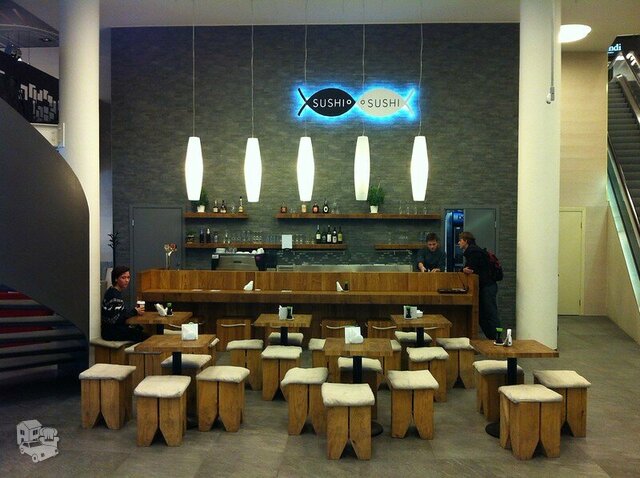 Parduodamas ąžuolinis sushi baras
