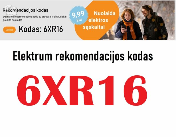 Elektrum rekomendacijos, nuolaidos kodas, premija