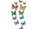 Dvigubi 3D Sienos lipdukai, natūralių spalvų, drugeliai švie