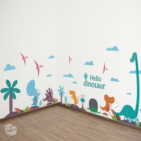 Sienos lipdukas Hello Dinosaur