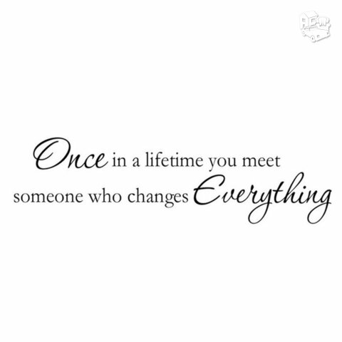 Sienos lipdukas "Once in a lifetime you meet someone who