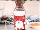 Kalėdinė butelio dekoracija-maišelis