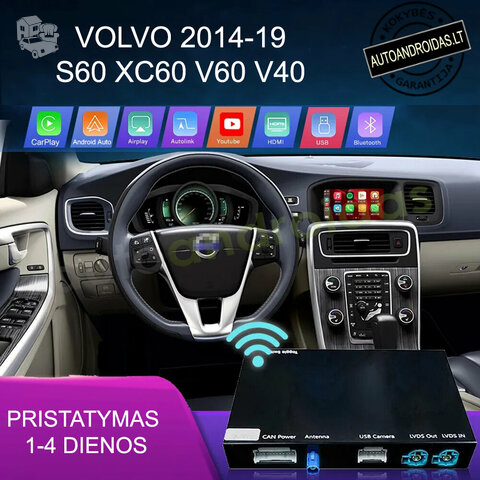 VOLVO 2014-19 S60 XC60 V60 V40 APPLE CARPLAY ANDROIDAUTO org.