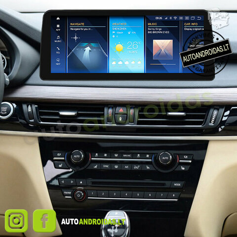 BMW X5 F15 X6 F16 2014-18 Android multimedia 12" colių ekranu