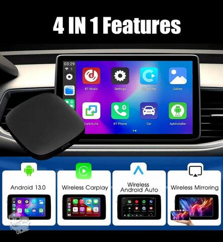 Bevielis android 13,android auto,carplay,mirorring.NEVEIKIA