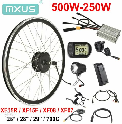 Naujas MXUS 500W-250W Elektrinio Dviračio Komplektas 28"-26"