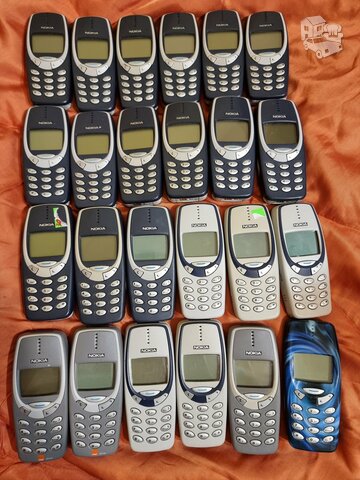 Nokia 3310 senojo modelio gerom baterijom ir kiti modeliai