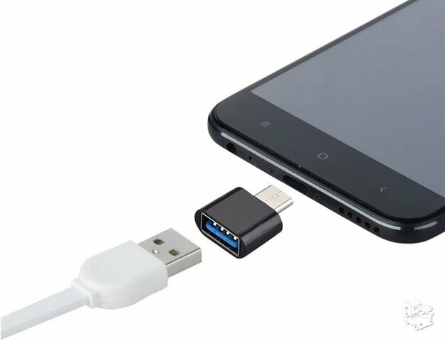 USB type C ir USB adapteris
