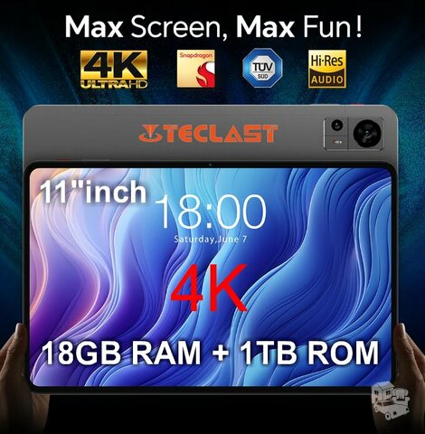 Nauji Teclast Planšetiniai Kompiuteriai-11"-18GB Ram/1TB Rom 11