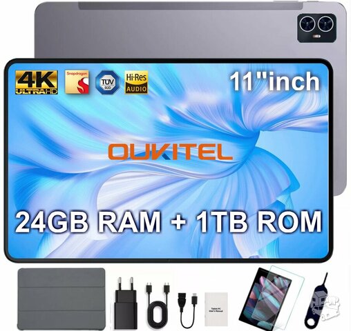 NAUJAS OUKITEL TAB PC 4K UHD 11. 0 COLIŲ 5G 2SIM gps