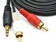 3.5 MM AUX / 2 RCA 1.5 M ILGIO KABELIS