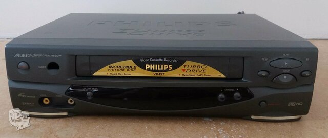 Philips VR497/55 įrašantis vaizdo grotuvas su defektu
